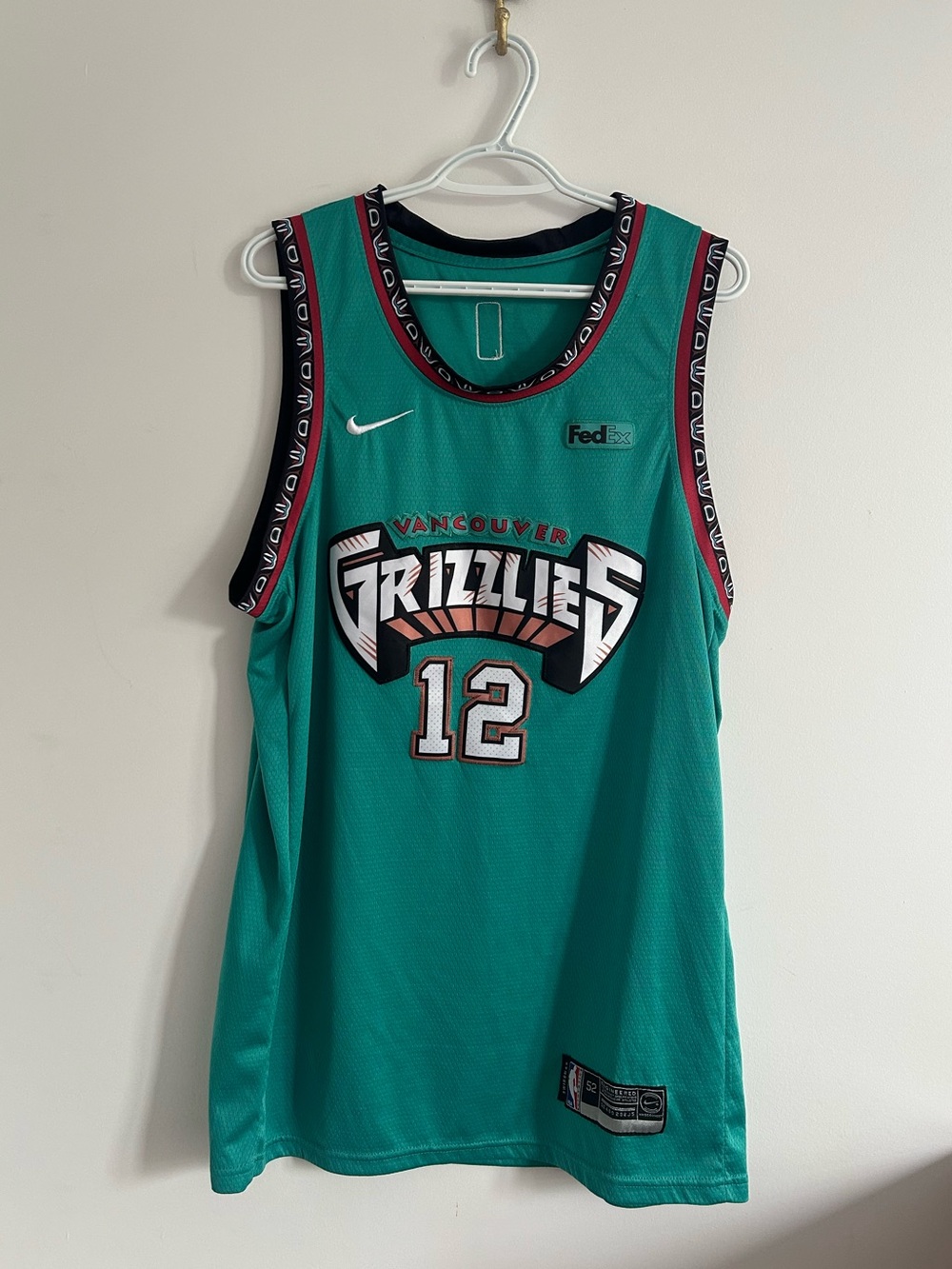 NBA Ja Morant 12 Vancouver Grizzlies Jersey Size 52 XLarge